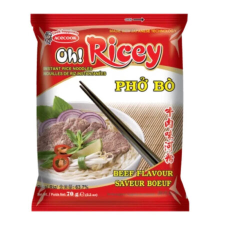 OH! RICEY Instant rice noodle beef flv Pho bo, 70g